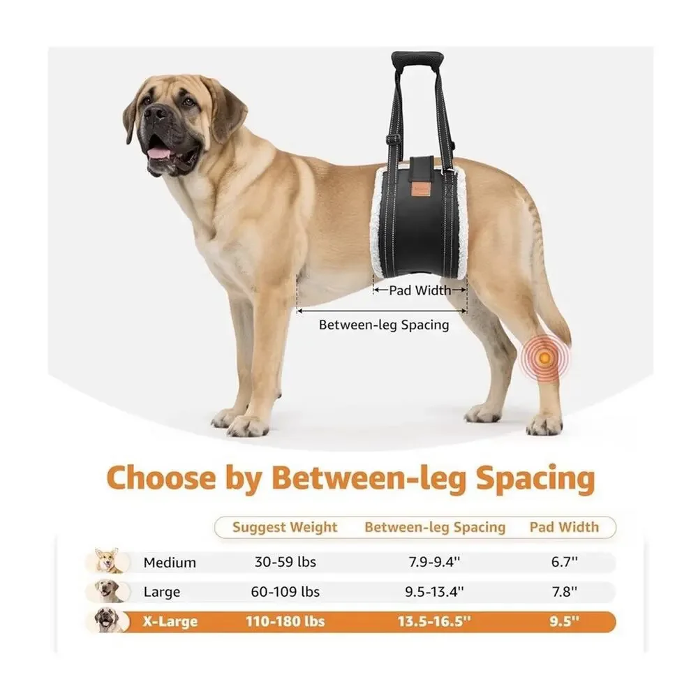 LOOBANI Dog Lift Harness XL Rear Leg Support Sling Hip Arthritis Rehab Aid